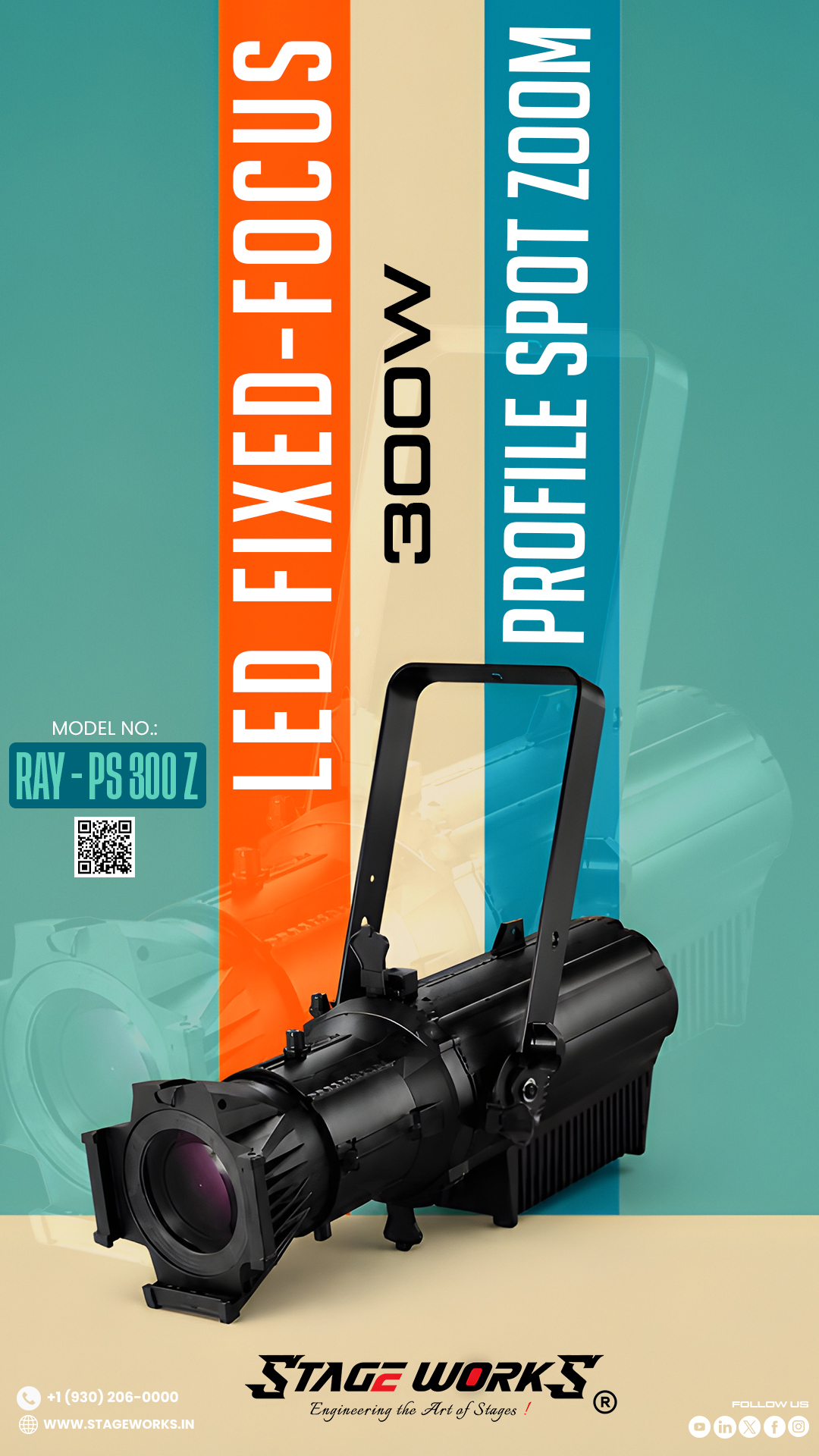 Stage Works LED 300W Profile Spot Light