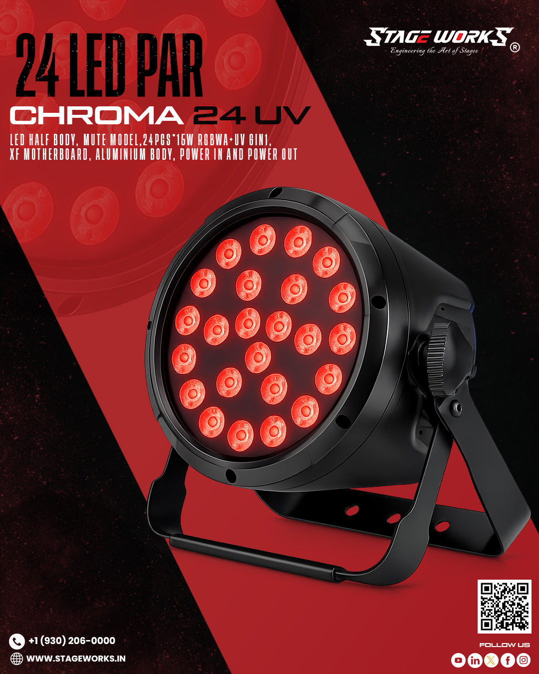 Stage Works 324W 6in1 LED Par-Outdoor Use