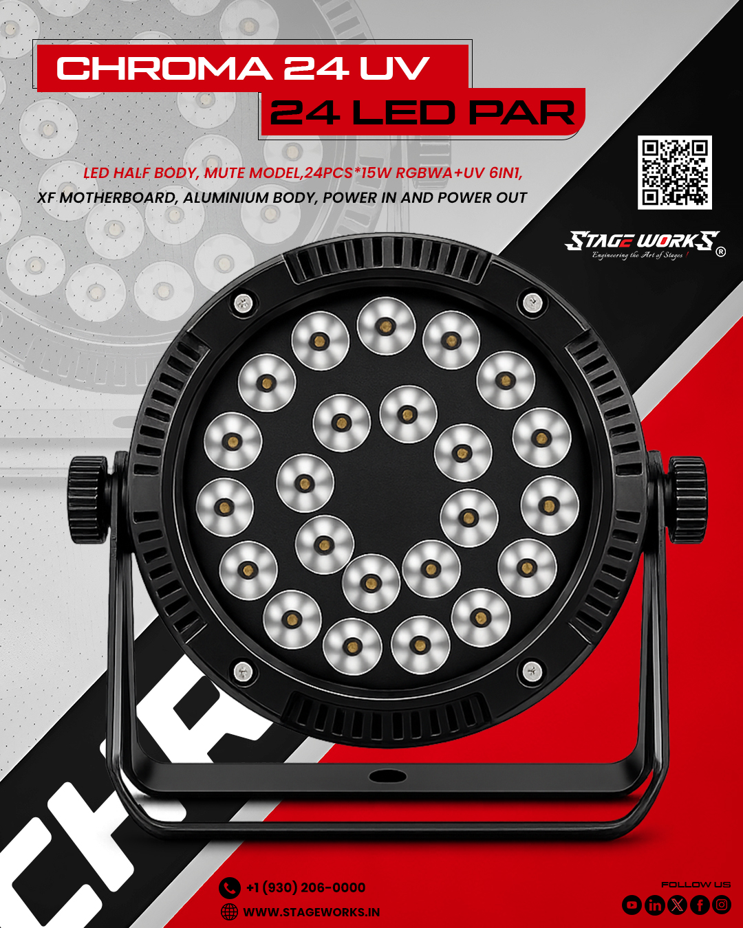 Stage Works 324W 6in1 LED Par-Outdoor Use