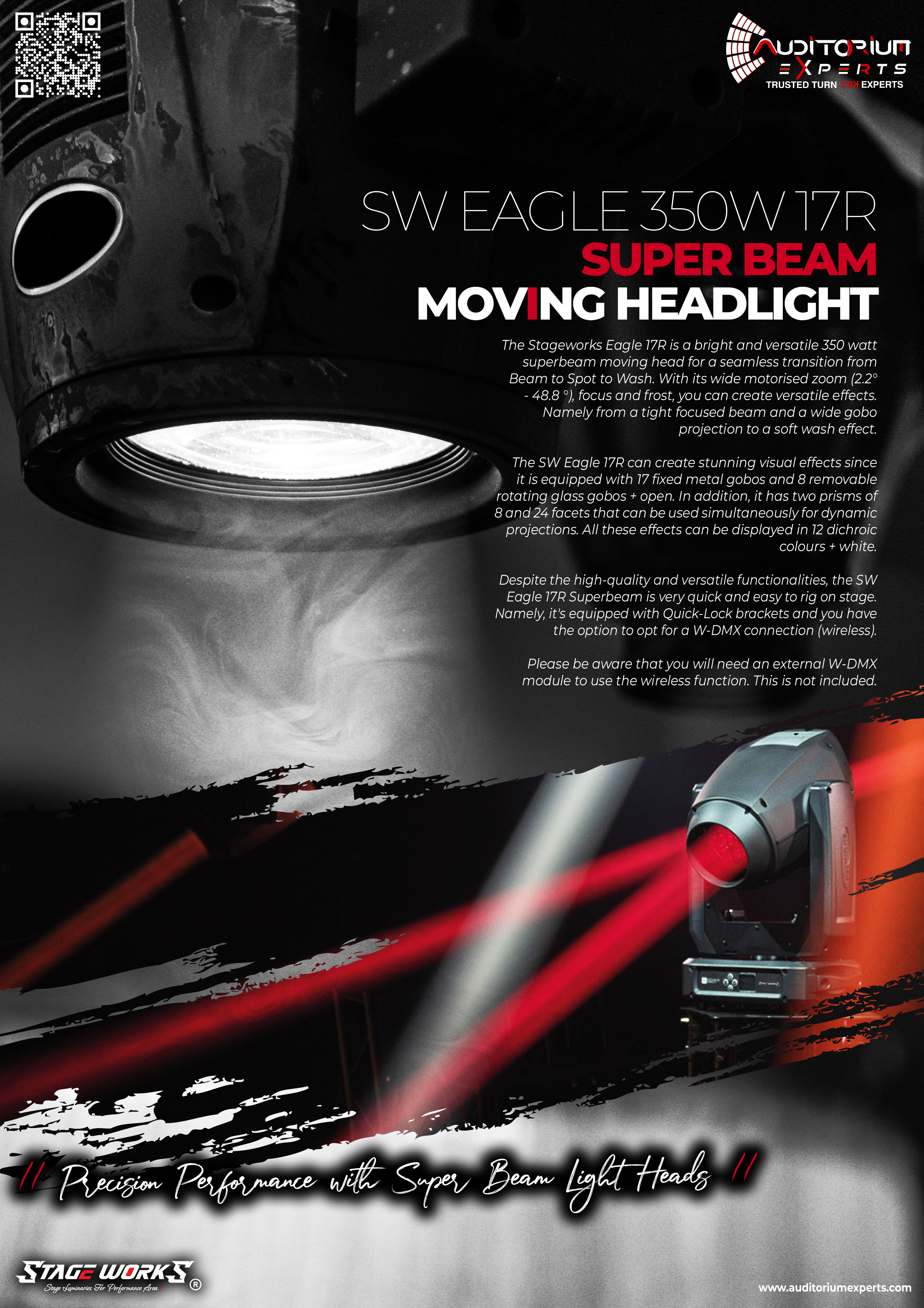 Stage Works Mini LED 150W Super Moving Beam Light