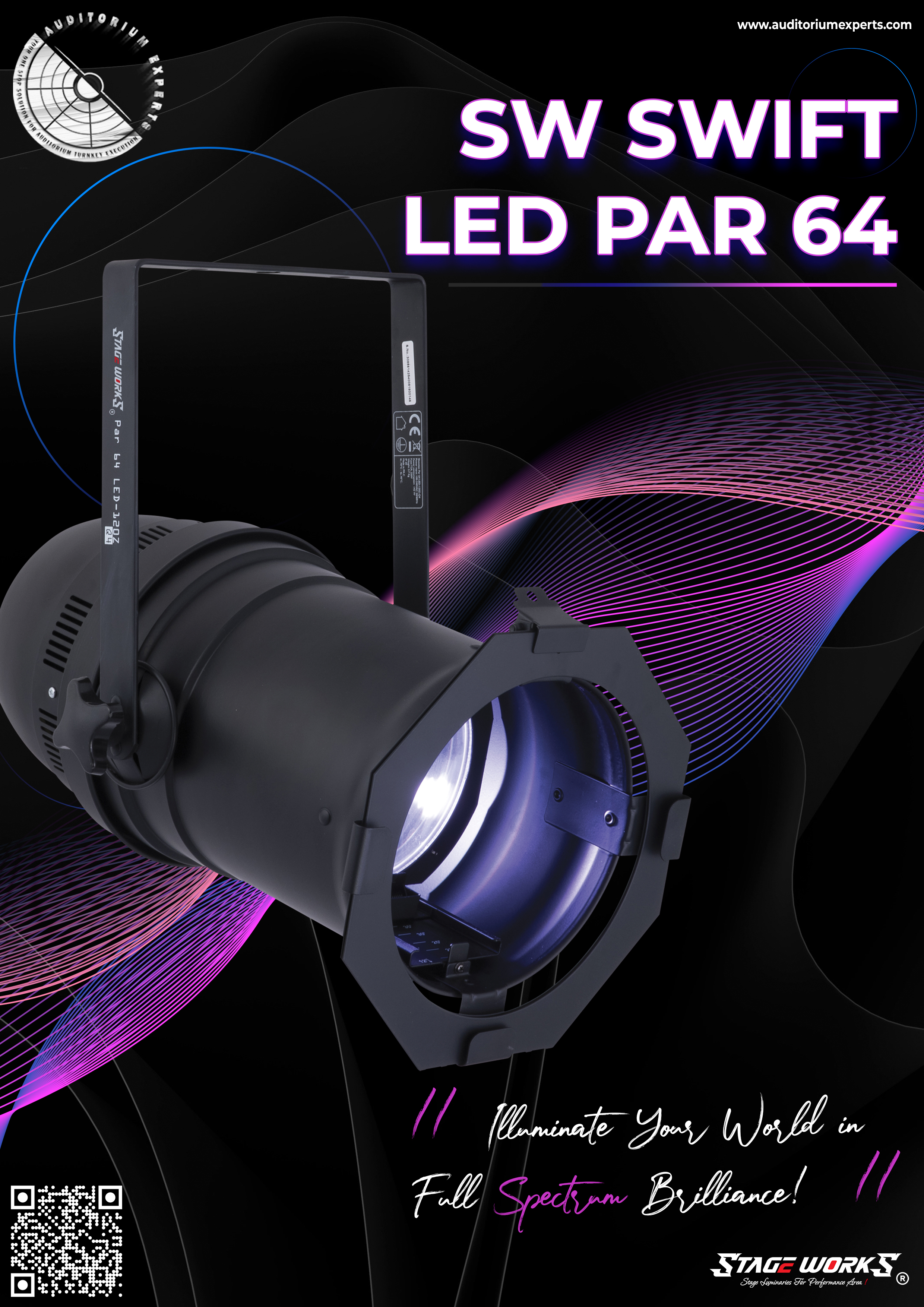 Auditorium Stage Swift LED Par 64