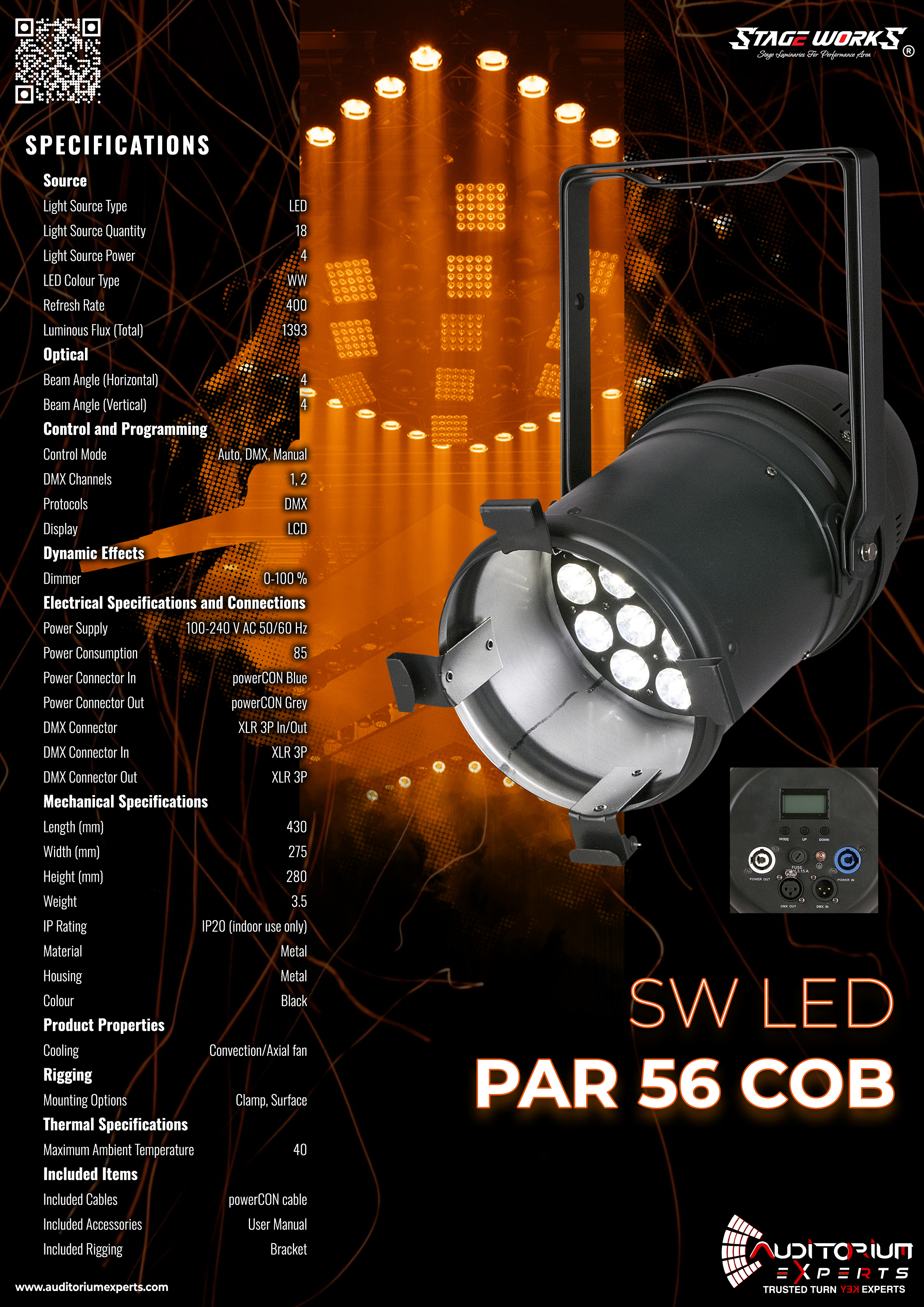 Auditorium Stage Swift LED Par 64