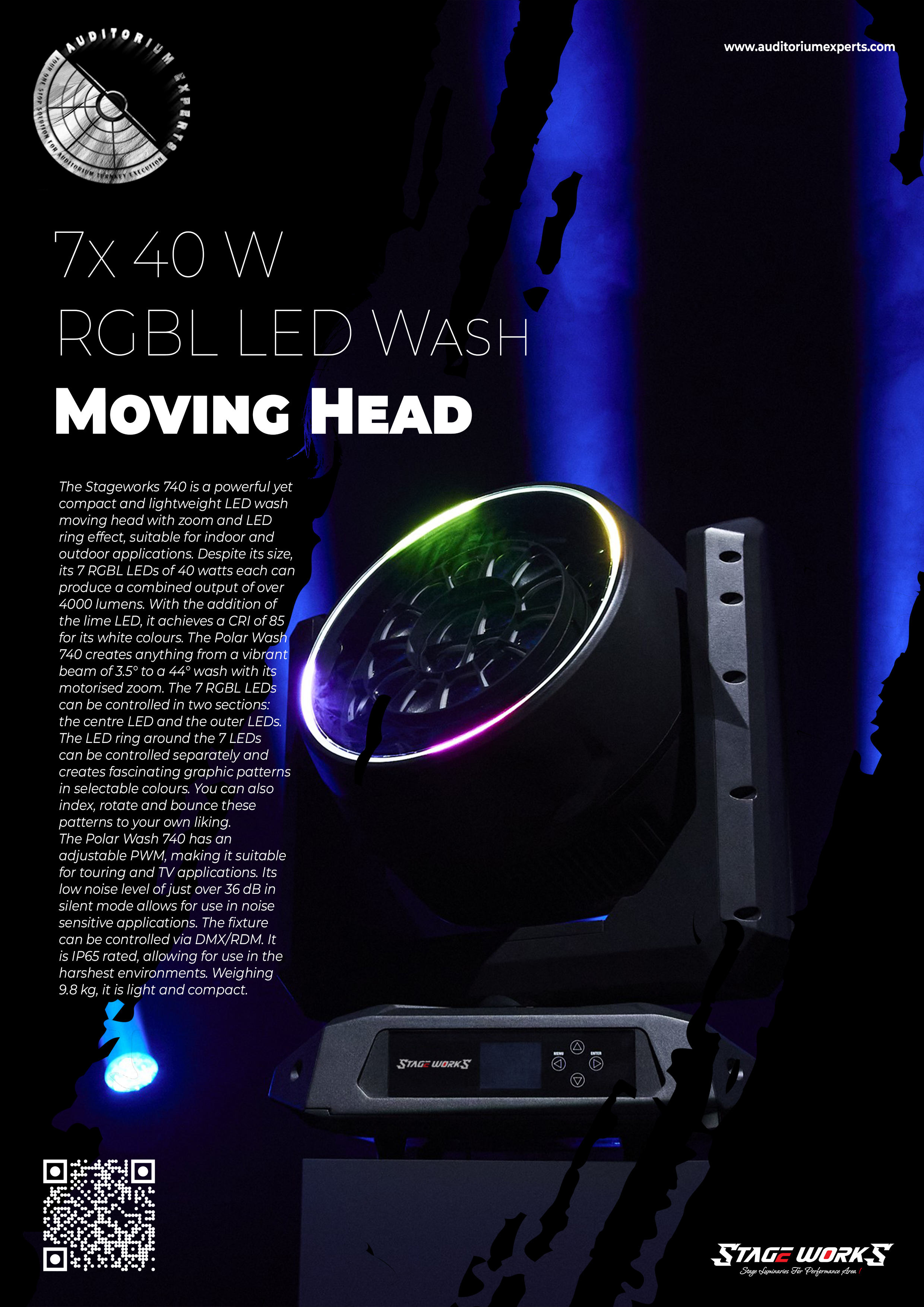 SW 7 × 40W RGBL LED WASH MOVING HEAD