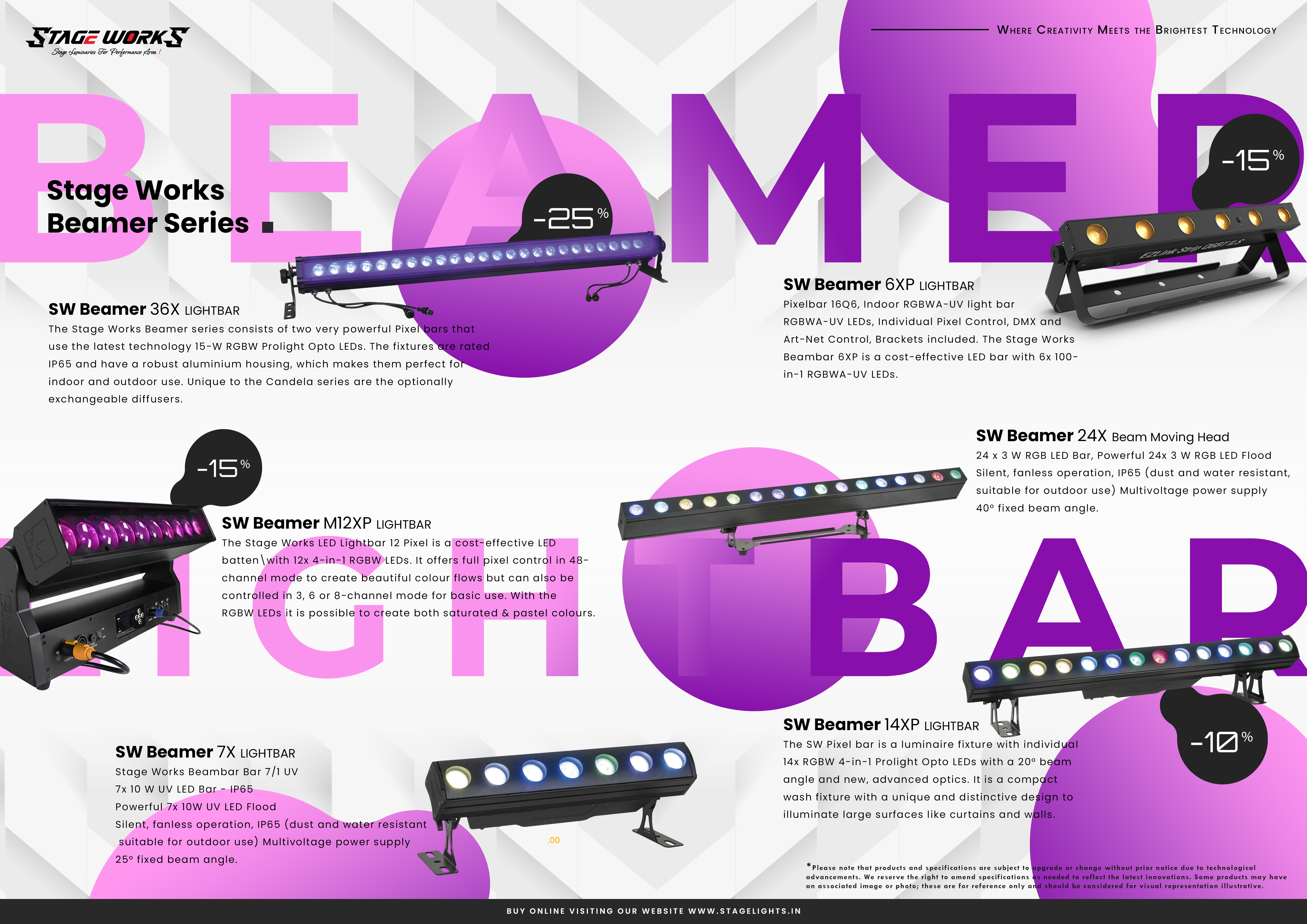 SW36X BEAMBAR — Curtain Bar Light