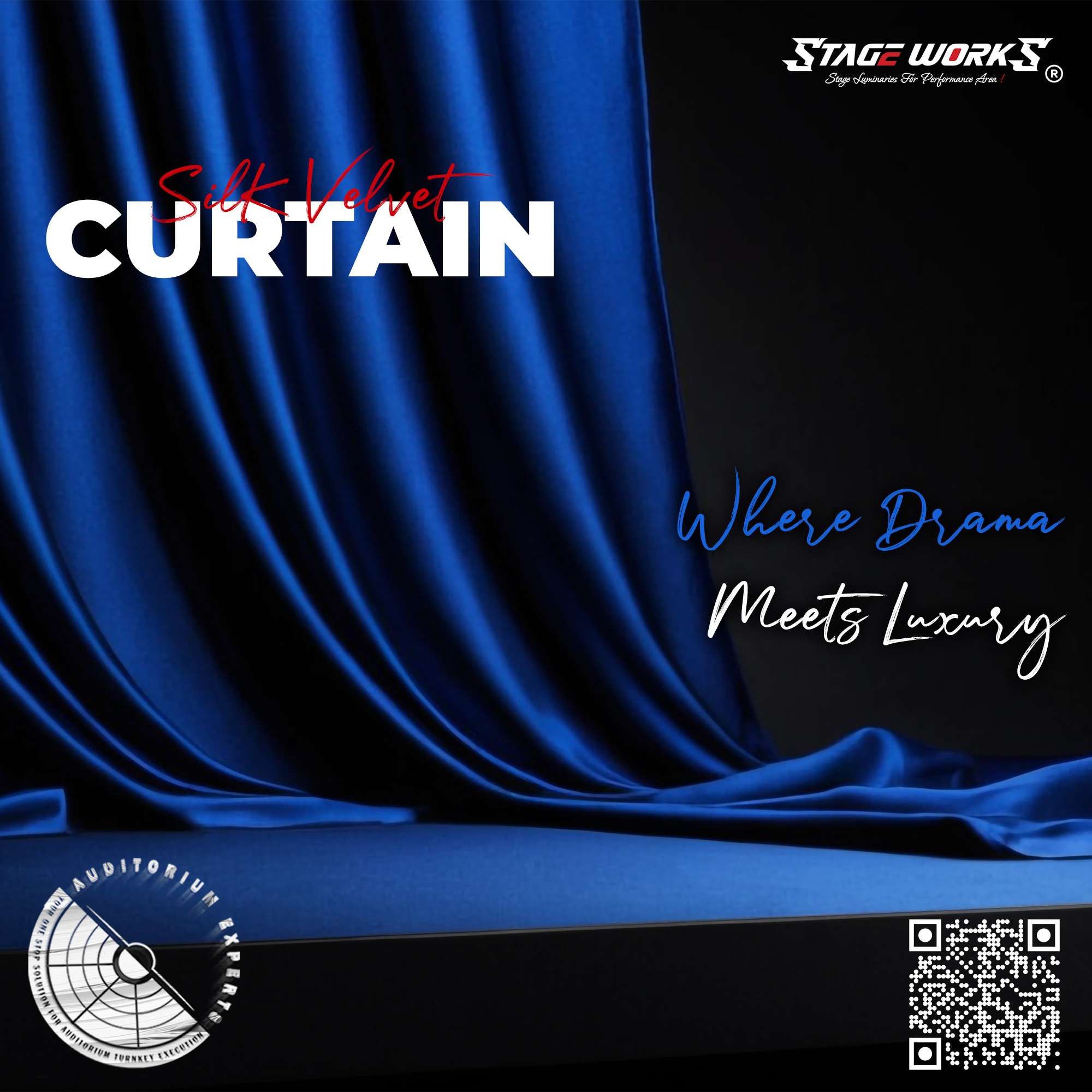Metre Ticker Auditorium Velvet Curtain | Auditorium Curtain India | Auditorium ...