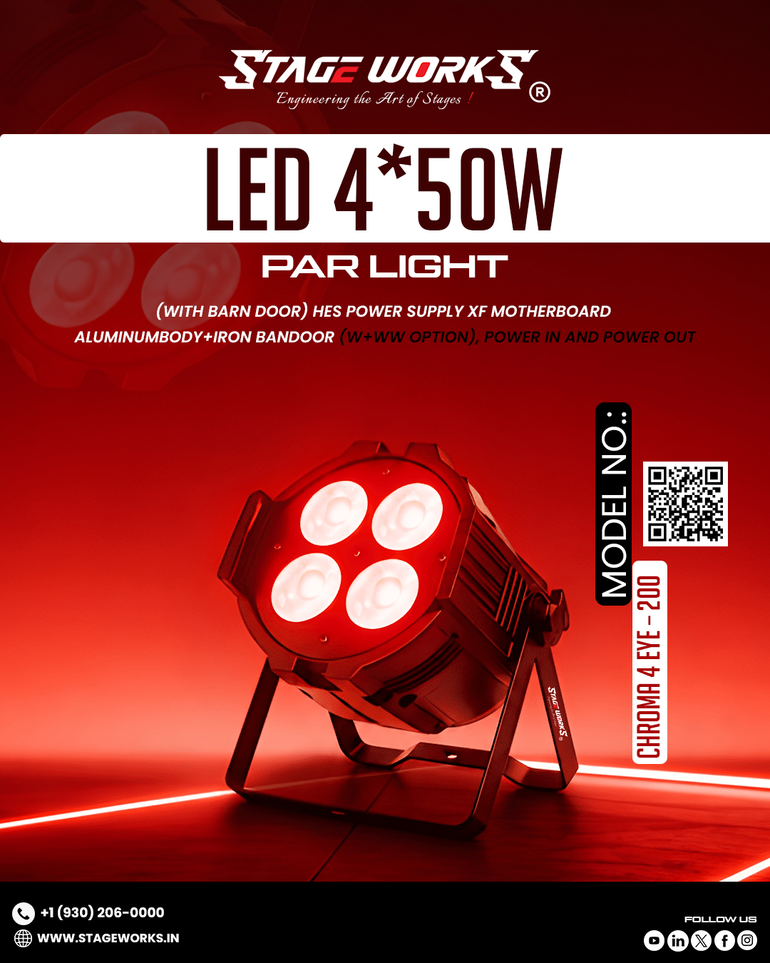 AI CHROMA 4 EYE - 200 4-Cell COB Audience Blinder Light