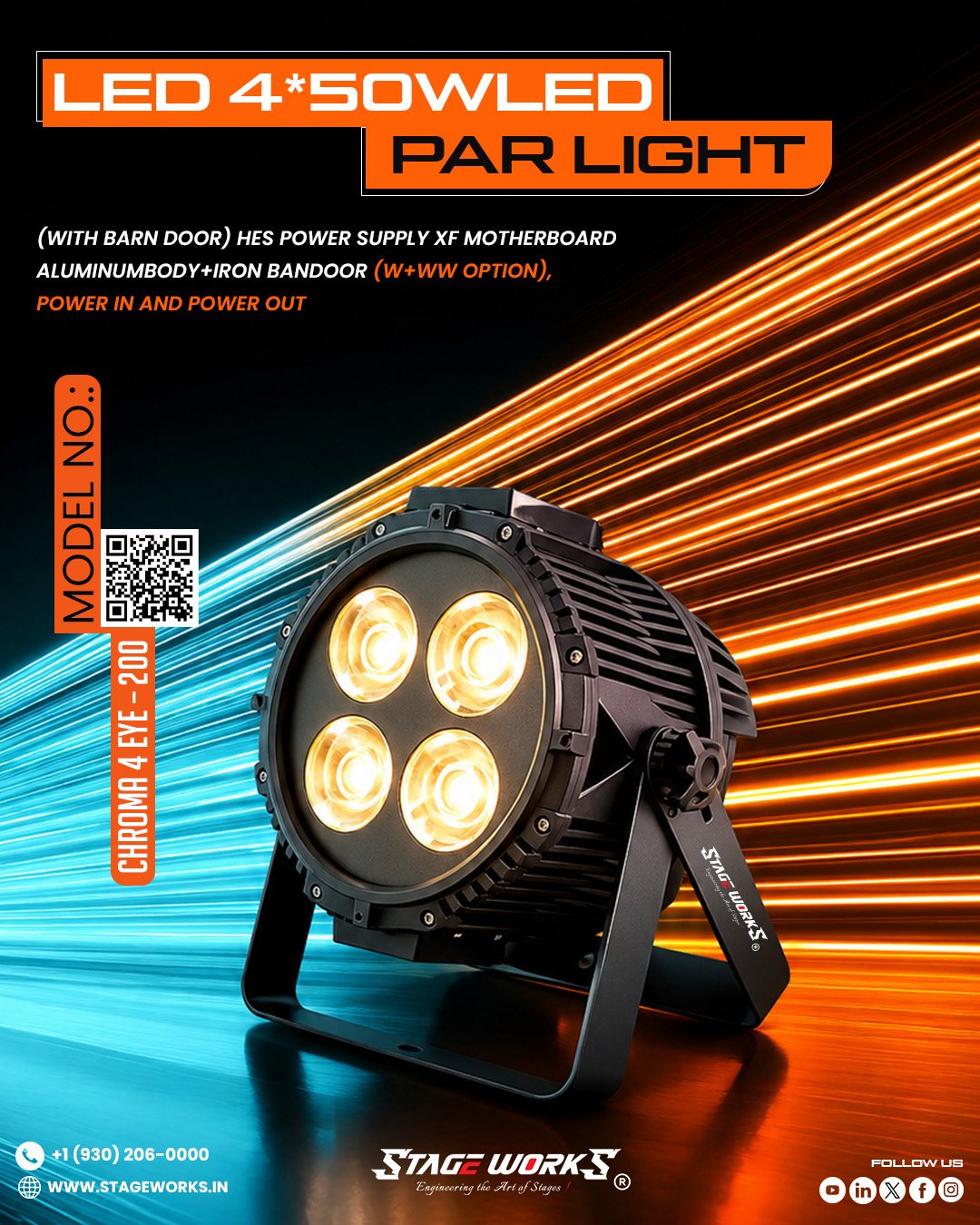 AI CHROMA 4 EYE - 200 4-Cell COB Audience Blinder Light
