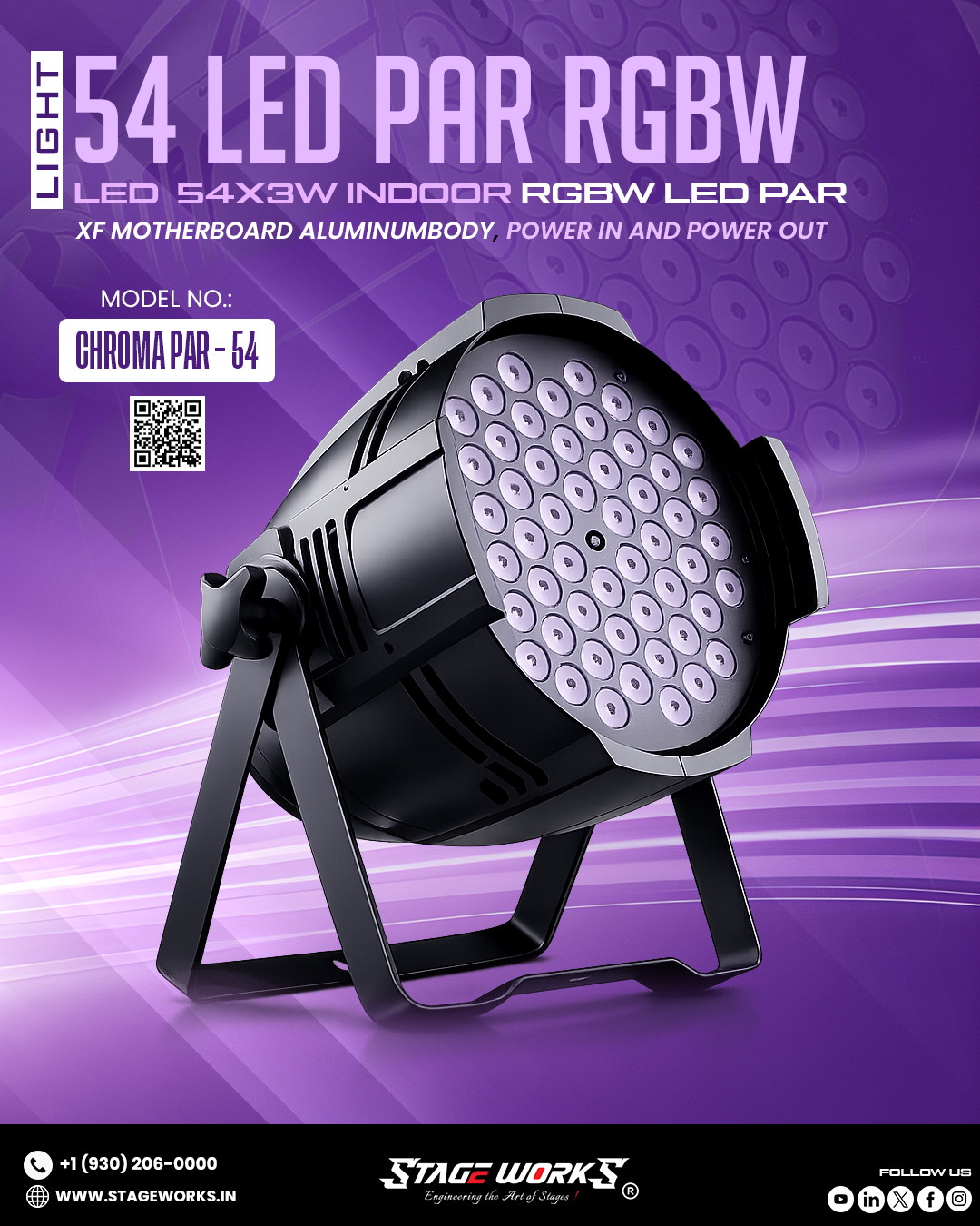 AI CHROMA PAR - 54 High-Brightness RGBW LED PAR Fixture