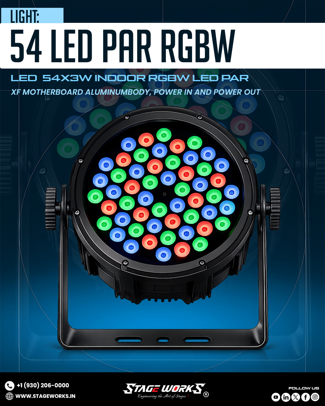 AI CHROMA PAR - 54 High-Brightness RGBW LED PAR Fixture