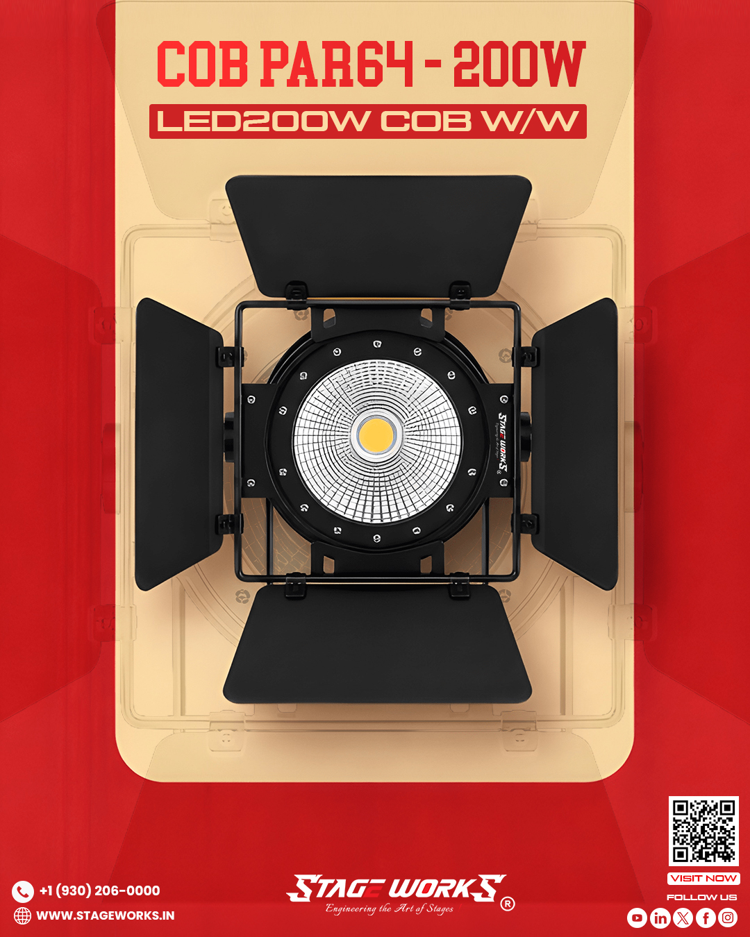 AI CHROMA PAR 64 - 300 High-Output 300W Stage PAR Can