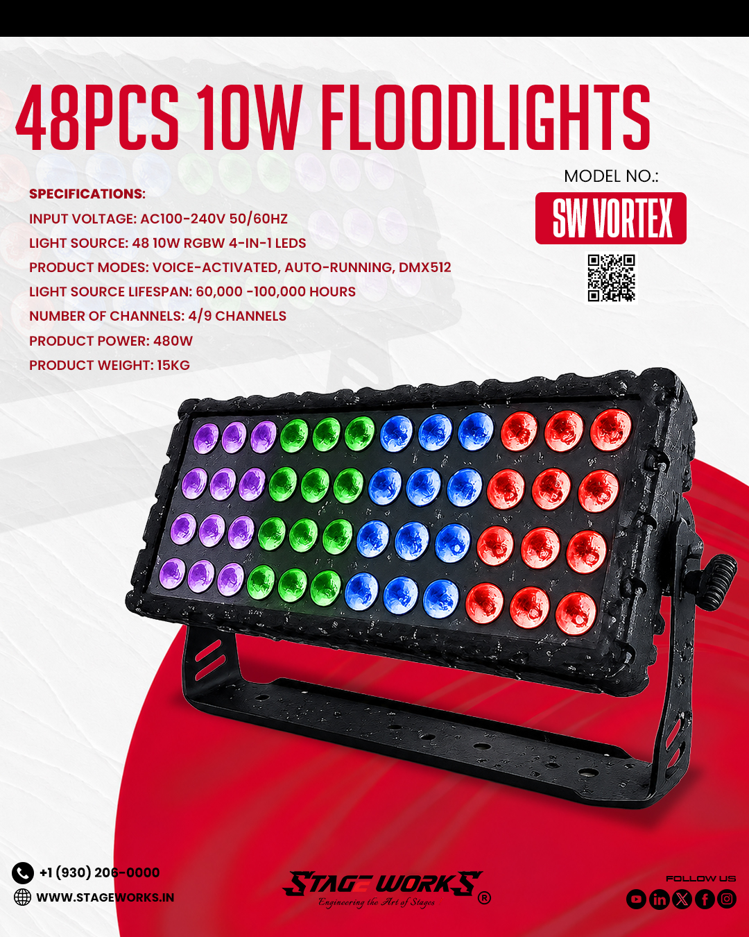 AI VORTEX FLASH - 400 Multi-Zone Strobe & Stage Blinder