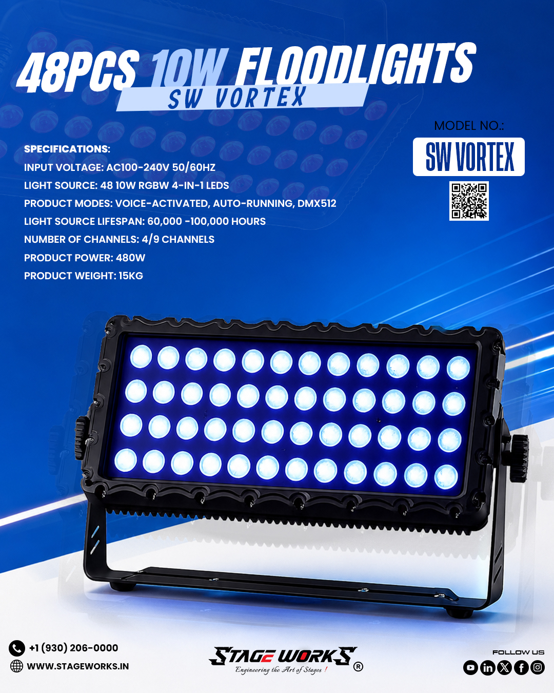 AI VORTEX FLASH - 400 Multi-Zone Strobe & Stage Blinder