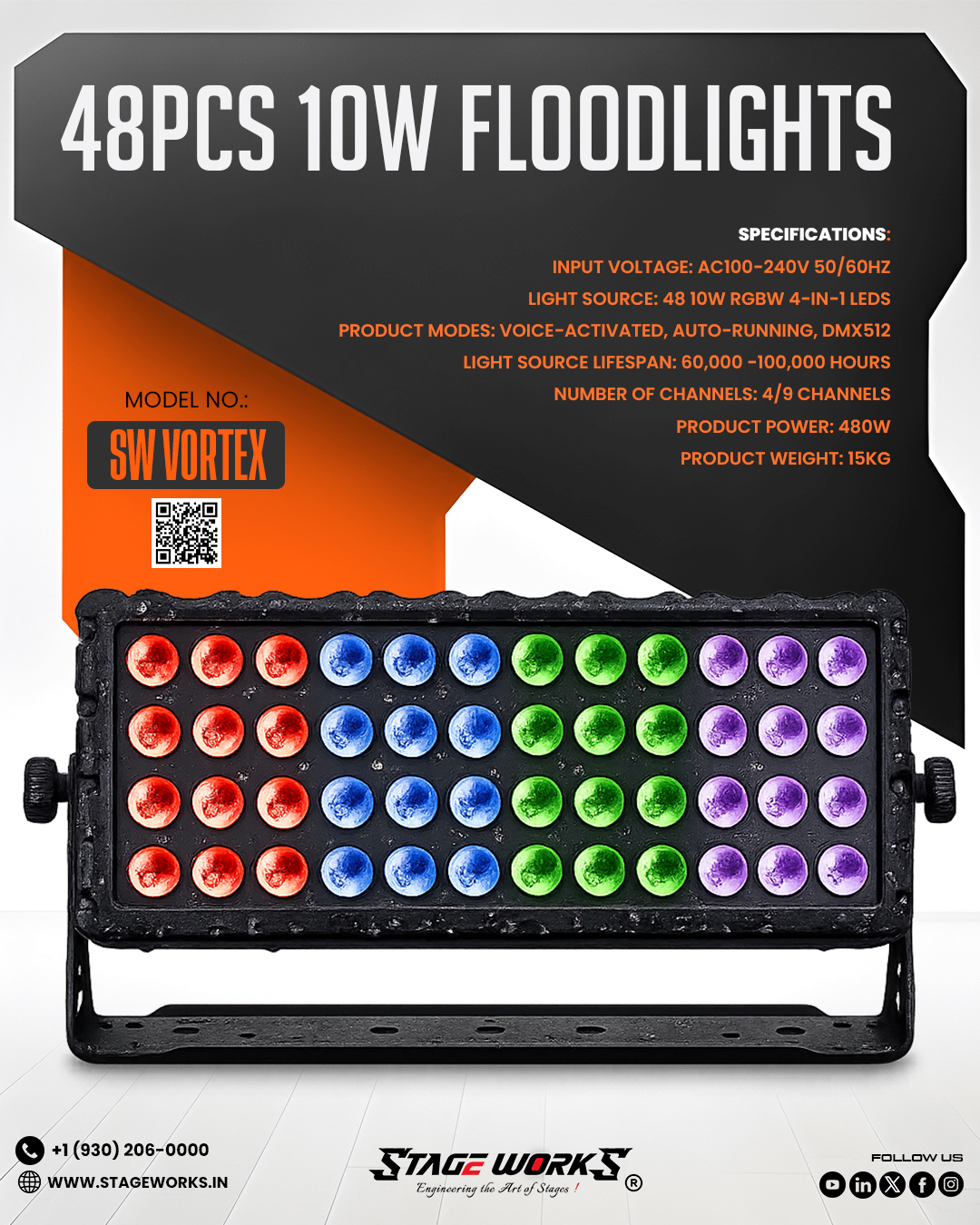 AI VORTEX FLASH - 400 Multi-Zone Strobe & Stage Blinder