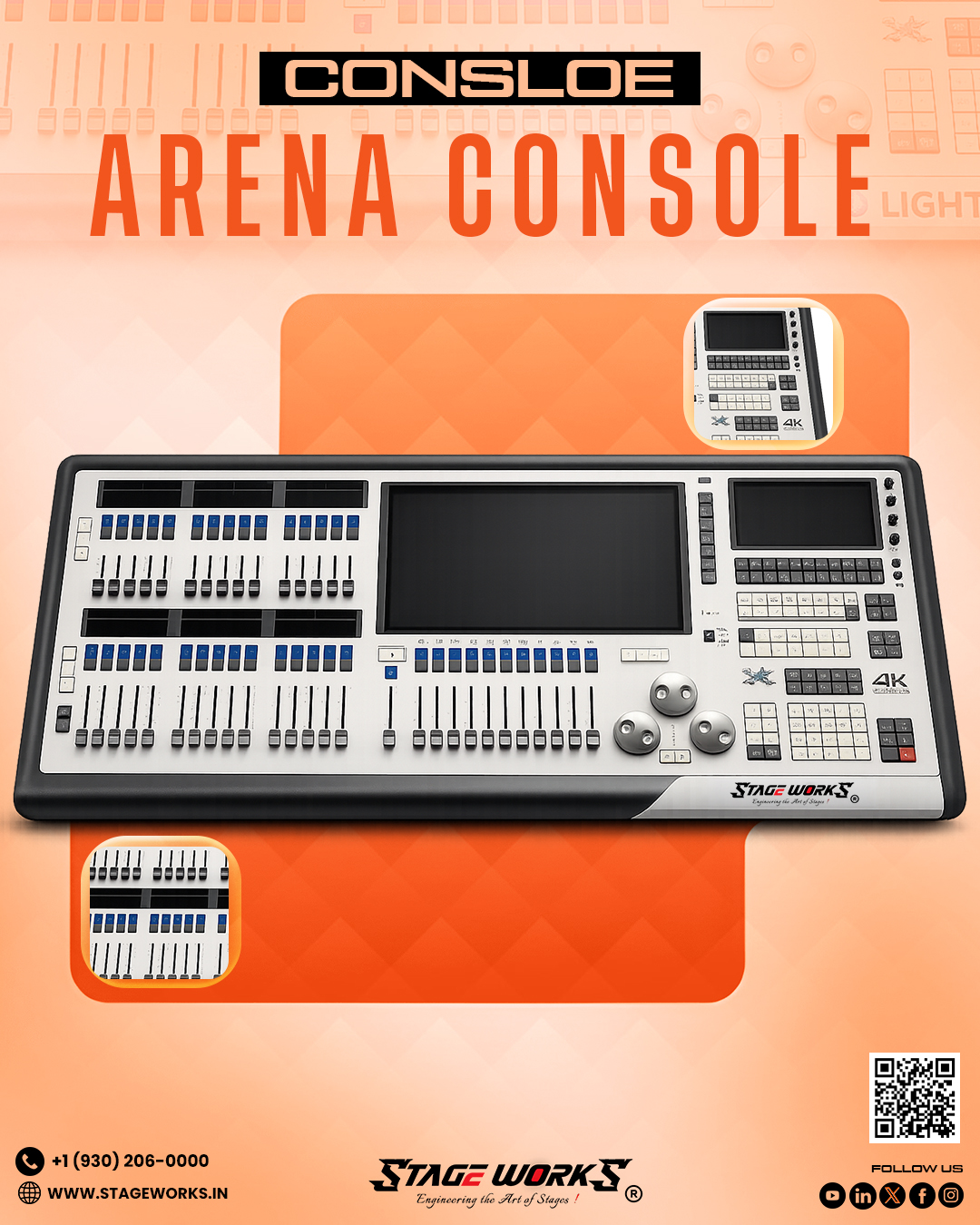 Arena DMX Lighting Console (Titan OS Dual Touchscreen 16-DMX)