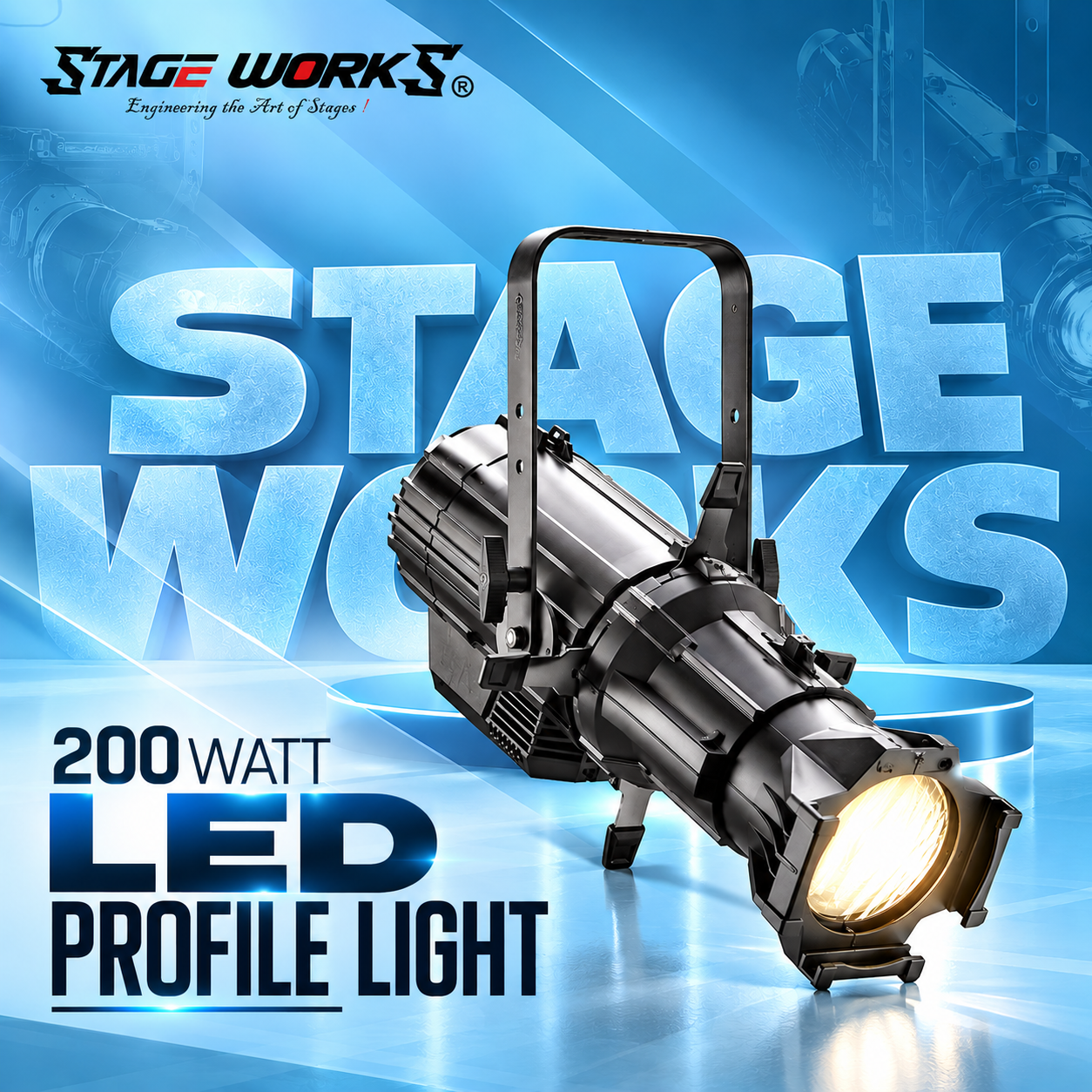 Stage Works 200W COB LED Profile Framing Spotlight (Ellipsoidal Leko)