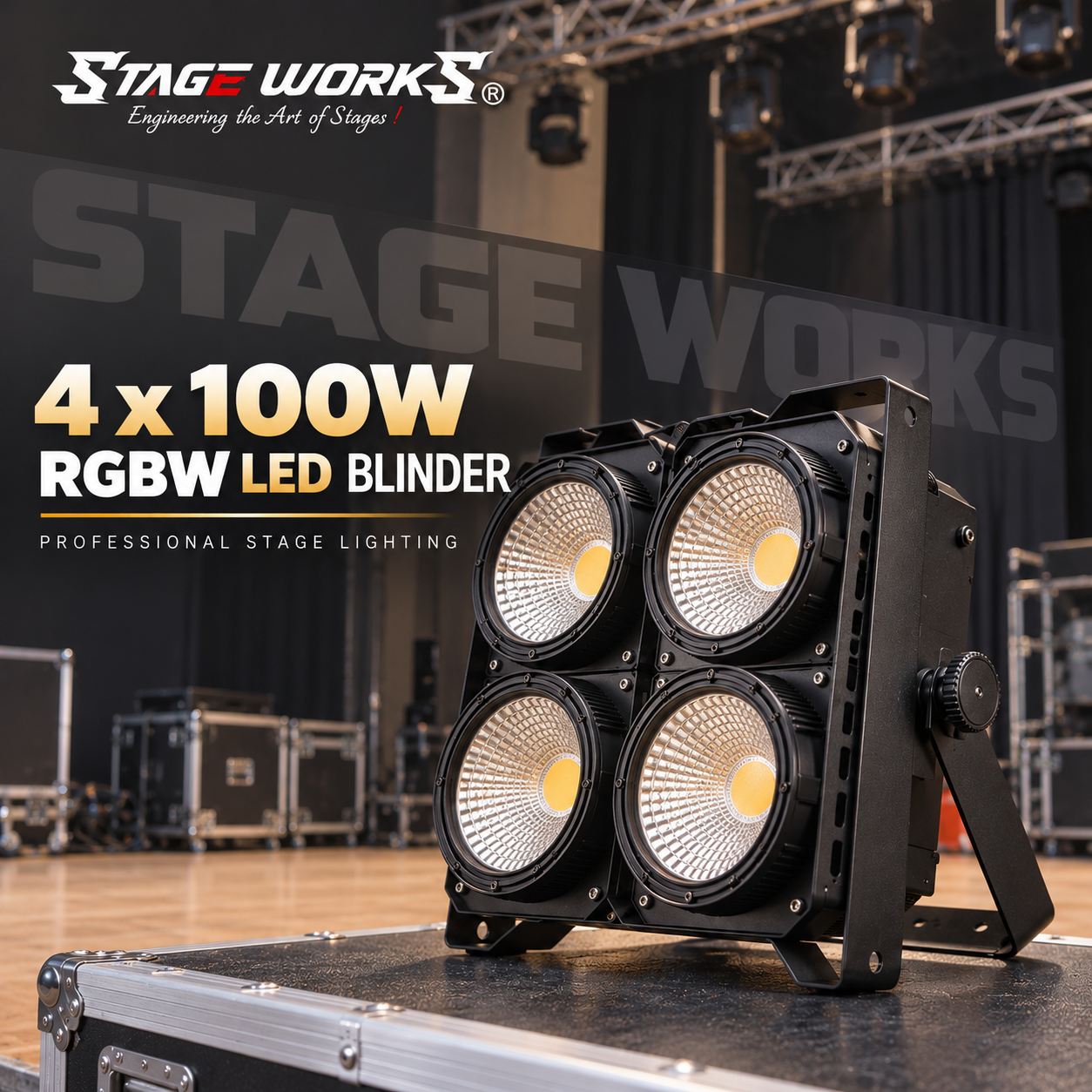 Stage Works 400W 4-Cell COB LED Audience Stage Blinder