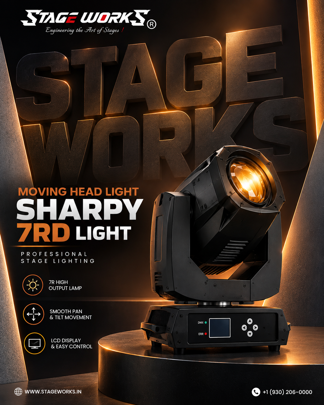 Stage Works Sharpy 7RD 230W Beam Moving Head Light